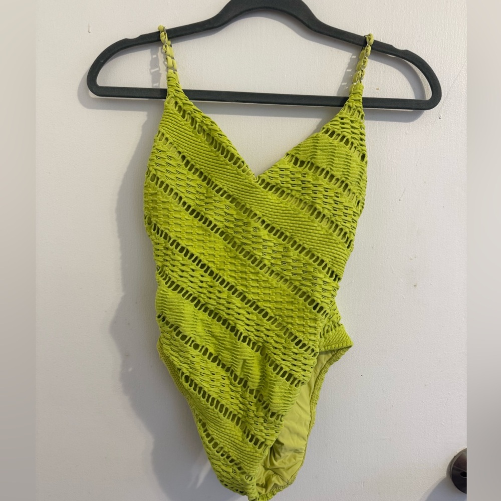 Seafolly Australia One piece green bathing suit size 8